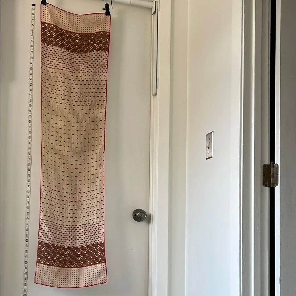 Vintage Echo Flower Long Silk Scarf